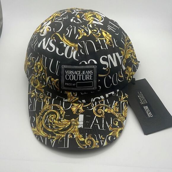 VERSACE JEANS COUTURE Black Regalia Baroque Logo Cap hat- NWT‎ - Picture 1 of 5